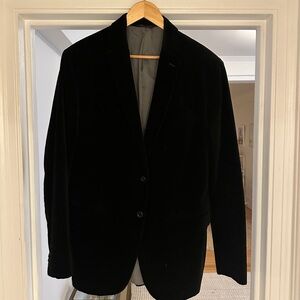 Classic Black Men's Velvet Blazer
